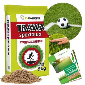 TRAWA SPORTOWA BOISKOWA ODPORNA NA DEPTANIE WYTRZYMAŁA ZAGĘSZCZAJĄCA 5kg