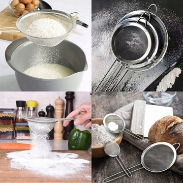 СТАЛЬНЫЕ КУХОННЫЕ ФИЛЬТРЫ, ФИЛЬТР, ДУРШРУГ, СИФТЕР, НАБОР СИФТЕРОВ 3 шт. #93