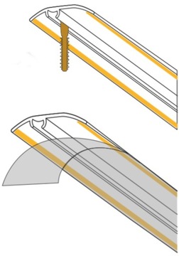 САМОКЛЕЯЩАЯСЯ Пороговая планка алюминиевая 37мм x 93см, ДУБ ПЕСЧАНИК
