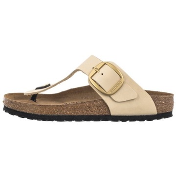 Buty Klapki Damskie Birkenstock Gizeh Big Buckle Ecru Beżowe