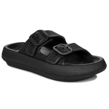 Tamaris Klapki damskie na platformie Black czarne 1-27508-42 001 r.40