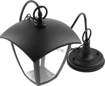Lampa ogrodowa wisząca MARINA czarna GTV