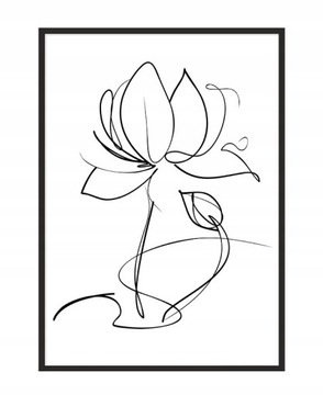 OBRAZ PLAKAT W RAMIE 33x43 cm Kwiat P1067
