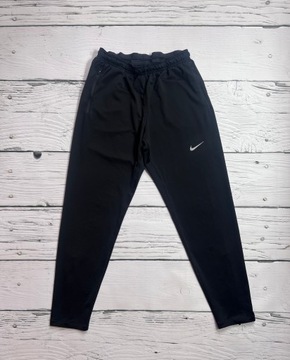 NIKE DRI-FIT SUPER SPODNIE DRESOWE DRESY CZARNE ELASTYCZNE JOGGING ROWER