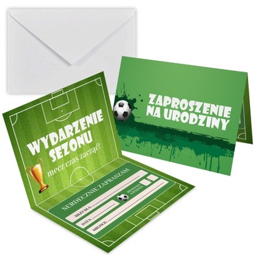 ZAPROSZENIE NA URODZINY PIŁKA NOŻNA BOISKO Z2