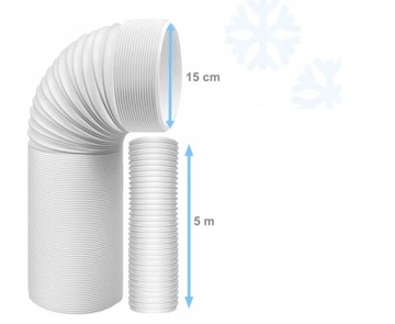 RURA DO KLIMATYZATORA PRZENOŚNEGO 15cm / 5m BIAŁA