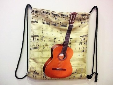 Muzyczny plecak - worek z gitarą klasyczną, PL!
