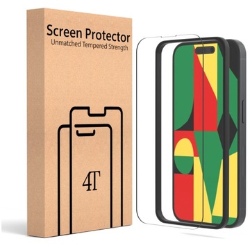 Szkło Hartowane Do Apple Iphone 15 Cały Ekran Ochronne 9H Aplikator