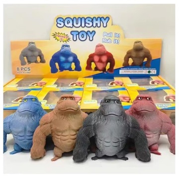 АНТИСТРЕСС ГОРИЛЛА ГЛАДКАЯ СЕНСОРНАЯ ОБЕЗЬЯНА РАСТЯЖКА РЕЛАКСАЦИЯ ПОДАРОК