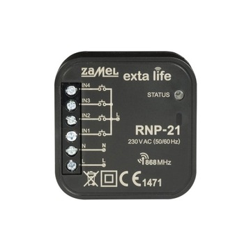 Radiowy nadajnik 4-kanałowy Dopuszkowy do puszki RNP-21 EXTA LIFE ZAMEL