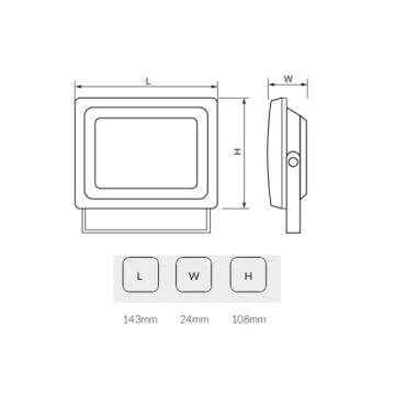СВЕТОДИОДНЫЙ ПРОЖЕКТОР ГАЛОГЕННАЯ ЛАМПА 20ВТ IP65