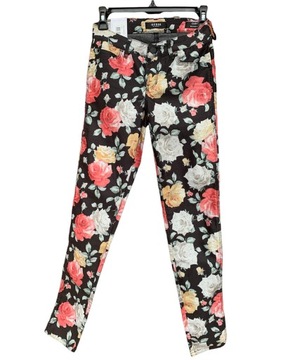 Guess rurki skinny spodnie w kwiaty W25 XS/S