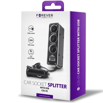 РАЗЪЕМ ПРИкуривателя АВТОМОБИЛЬНЫЙ РАЗДЕЛИТЕЛЬ АВТОМОБИЛЬНЫЙ 12-24В 1xUSB