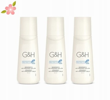 X 3 butelki G&H Protect Dezodorant & Antyperspirant Roll-On rozmiar 100 ml