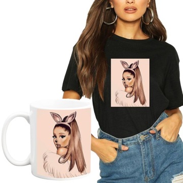ZESTAW KUBEK KOSZULKA ARIANA GRANDE PREZENT XS
