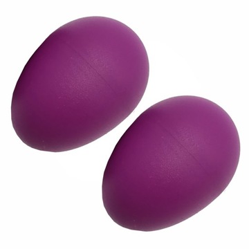EGG SHAKER GRZECHOTKI PRZESZKADZAJKI PERKUSYJNE FIOLETOWE JAJKA 2 SZTUKI