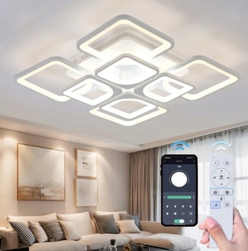 Lampa Sufitowa LED z Wentylatorem CRYSTAL Biała 60W 3 Barwy APKA Pilot