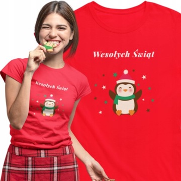 KOSZULKA T-SHIRT DAMSKA NA PREZENT CHOINKA ŚWIĘTA