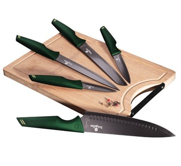 ZESTAW NOŻY Z DESKĄ 6-ele BERLINGER EMERALD 2706