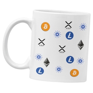 Kubek KRYPTOWALUTY bitcoin xrp litecoin etherum