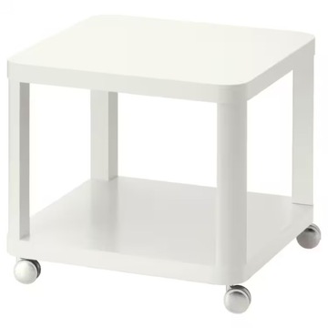 Stolik na kółkach Ikea Tingby 50x50 cm biały