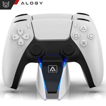 Зарядная станция, зарядное устройство Alogy для 2 планшетов DualSense PS5, двойной светодиод