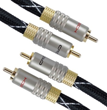 Kabel przewód cinch 2RCA-2RCA CROSS-TECH OFC 0,5m