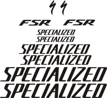 SPECIALIZED FSR czarne naklejki 11-4C RÓŻNE KOLORY
