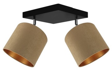 LAMPA WISZĄCA PLAFON ŻYRANDOL ABAŻUR WELUR LED