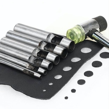 DZIURKACZ WYCINAK WYBIJAK DO OTWORÓW SKÓRY 3-19 mm ZESTAW 12 SZT - KD11202