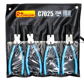 НАБОР ЩИПЦОВ SEGER ПЛОСКОГУБЦЫ 250 ММ НАБОР ИЗ 4 ШТ.