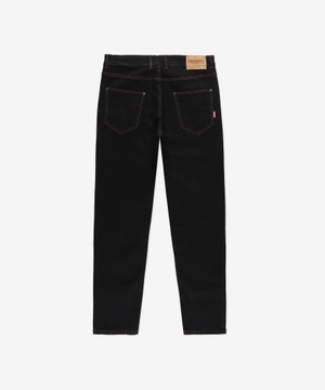 Męskie czarne spodnie jeansowe PROSTO jeans Regular Pocklog W30L32