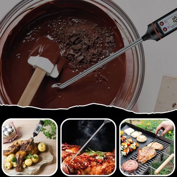 КУХОННЫЙ ТЕРМОМЕТР, ЭЛЕКТРОННЫЙ, ЖК-ЦИФРОВОЙ, ДЛЯ МЯСА, ВИНА, 300°C