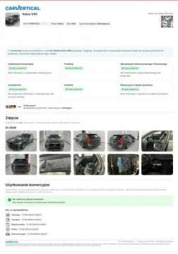 Volvo V90 II Kombi 2.0 D4 190KM 2020 Volvo V90 ACC Kamera SKÓRA Bezwypadkowy FULL, zdjęcie 36