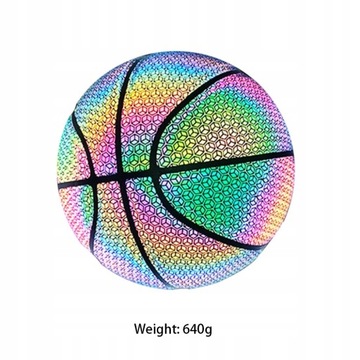 Koszykówka holograficzna odblaskowa piłka do koszy