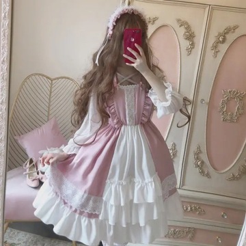 SUKIENKA LOLITA HARAJUKU JAPOŃSKA KAWAII UROCZA DZIEWCZĘCA NA PREZENT