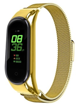 BRANSOLETA PASEK MILANESE XIAOMI MI BAND 5 ZŁOTA