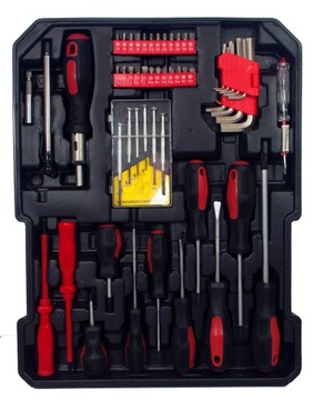 НАБОР ИНСТРУМЕНТОВ В КЕЙСЕ 187 ЭЛЕМЕНТОВ. КЛЮЧИ, НАСАДКИ