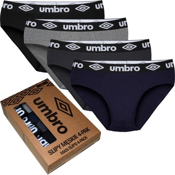 UMBRO slipy męskie 4PAK majtki slipki rozmiar L