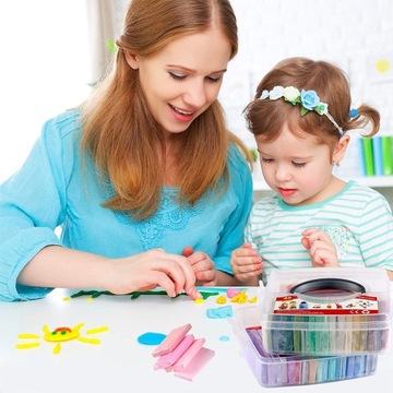 НАБОР ДЛЯ МОДЕЛИРОВАНИЯ ДЛЯ ВЫПЕЧКИ ГЛИНЫ АКСЕССУАРЫ 46 ЦВЕТОВ + ИНСТРУМЕНТЫ И АКСЕССУАРЫ