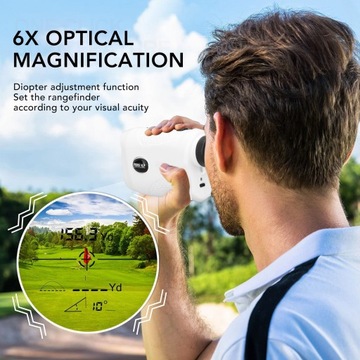 НАБОРЫ ЛАЗЕРНОГО ДАЛЬНОМЕРА ДЛЯ ГОЛЬФА 1100M USB-C БЕЛЫЕ