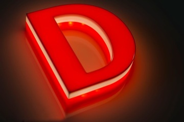 Светящаяся светодиодная буква NEON, напечатанная с помощью нити 3D 40.