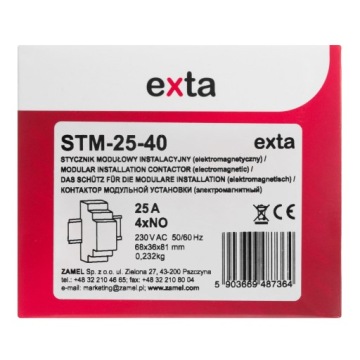 Модульный контактор 230В 25А STM-25-40 4НО релейный контактор 25А EXTA