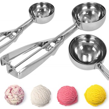 GAŁKOWNICA ŁYŻKA DO LODÓW DUŻA ZIEMNIAKÓW RYŻU 23,5cm STALOWA SOLIDNA STAL