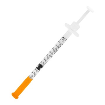 Strzykawka insulinowa U-100 z wtopioną igłą 0,3 x 12,7 mm 1 ml G30