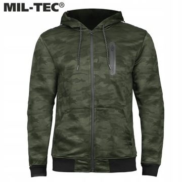 Bluza dresowa treningowa sportowa moro z kapturem Mil-Tec Woodland S