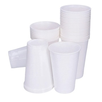 BIAŁE KUBKI PLASTIKOWE JEDNORAZOWE 500ml 50sztuk