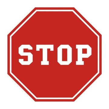 Stop naklejka znak BHP 33x33