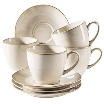 Mäser Zestaw filiżanek do kawy ceramiczny Nottingham 4 sztuki - Zestawy do