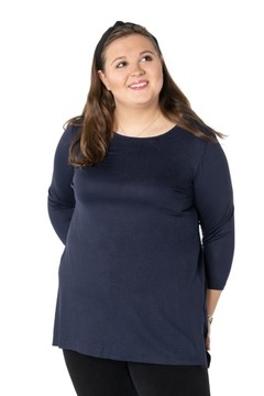 Duża Długa Bluzka Damska Tunika Oversize 177-3 XXL